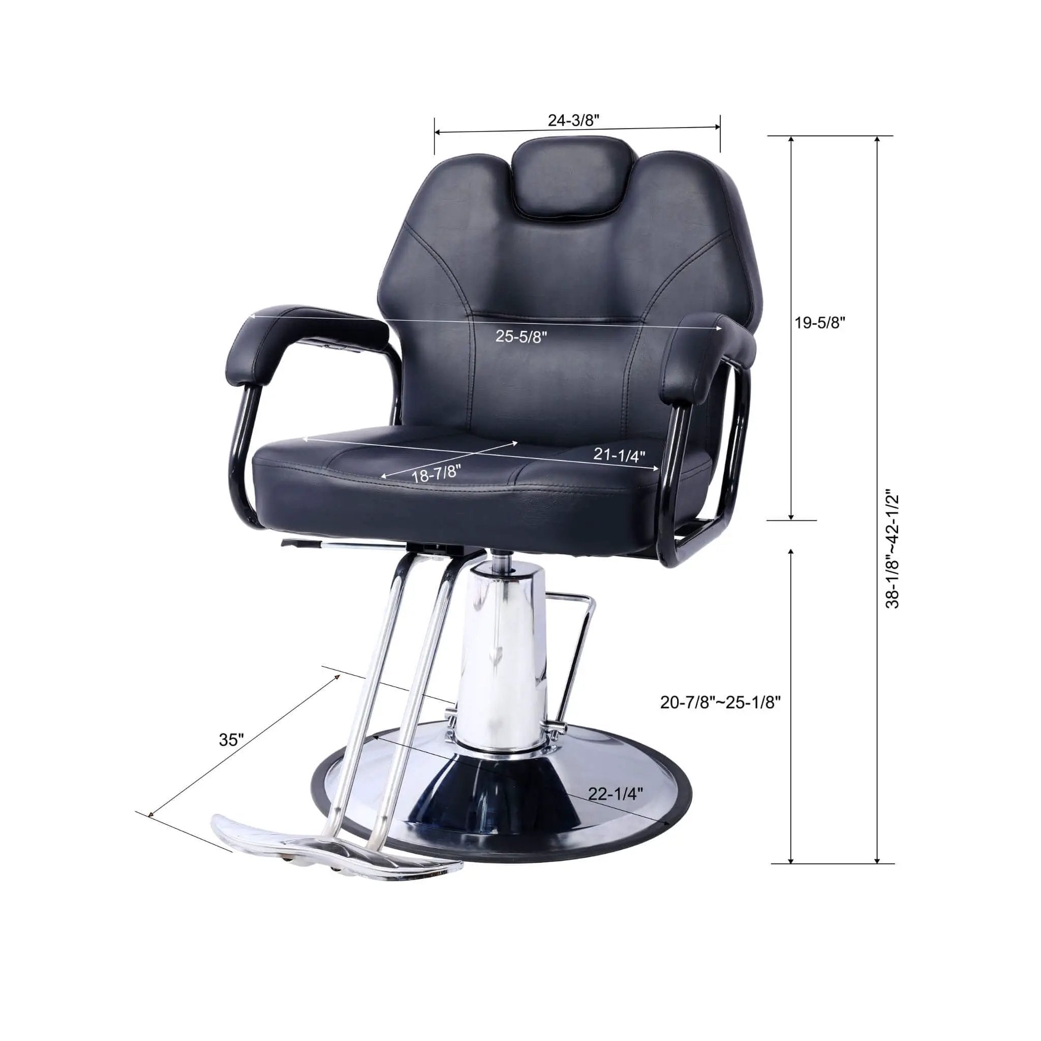 Heavy-Duty All-Purpose Ultra-Comfortable Hydraulic Reclining Barber Chair For Salons And Barber Shops (SAK97418) by SAKSBY WHOLESALE