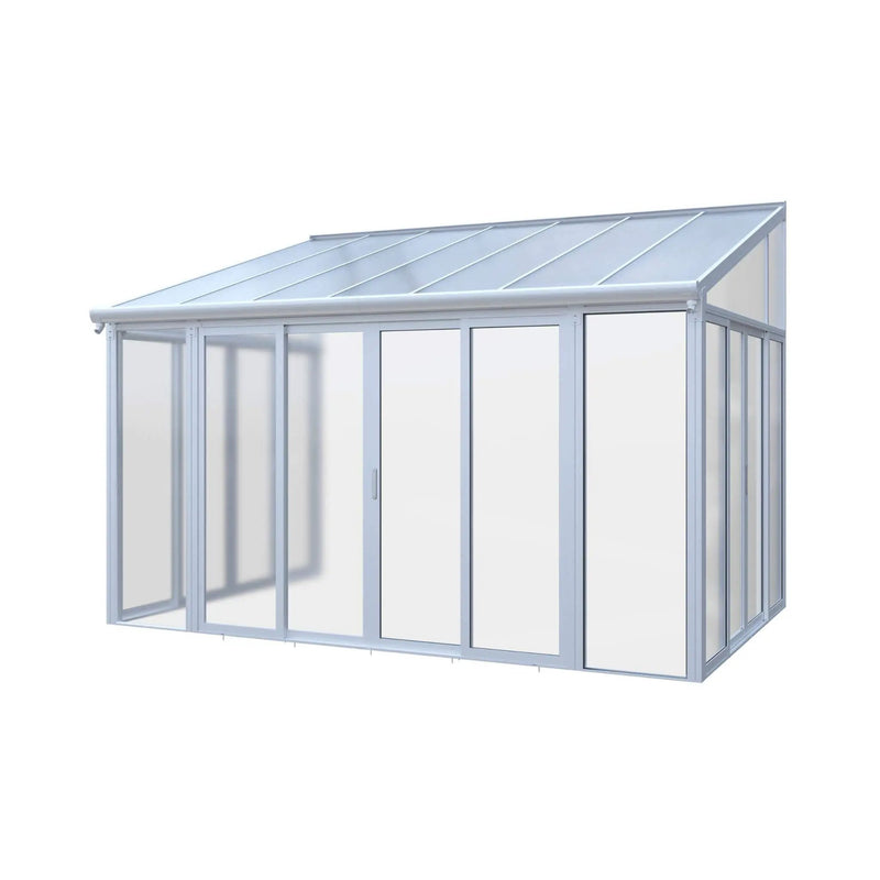 [10X14FT] Alora Lumina Heavy-Duty All-Season Aluminum Alloy Patio Sunroom With 3 Lockable Sliding Doors (SAK62713) by SAKSBY WHOLESALE