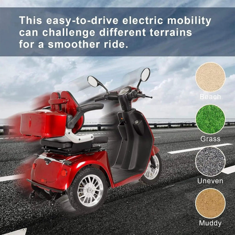 Zvg Heavy-Duty 800W All-Terrain Electric Powered Mobility Scooter For Seniors & Adults (SAK96314) by SAKSBY WHOLESALE