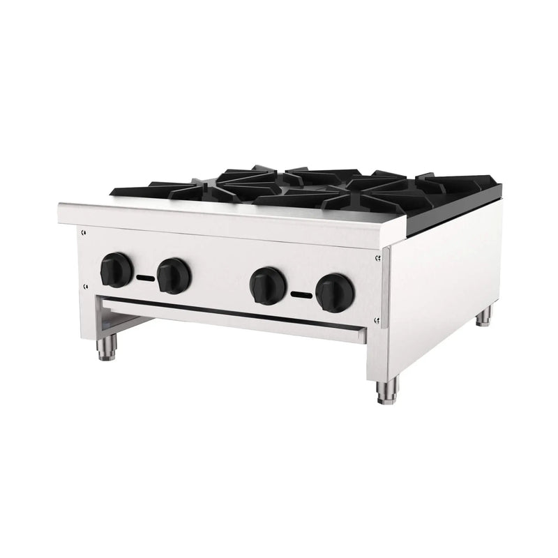 Heavy-Duty Commercial 112K BTU 4-Burner Stainless Steel Gas Stove Hot Plate (SAK39201) by SAKSBY WHOLESALE
