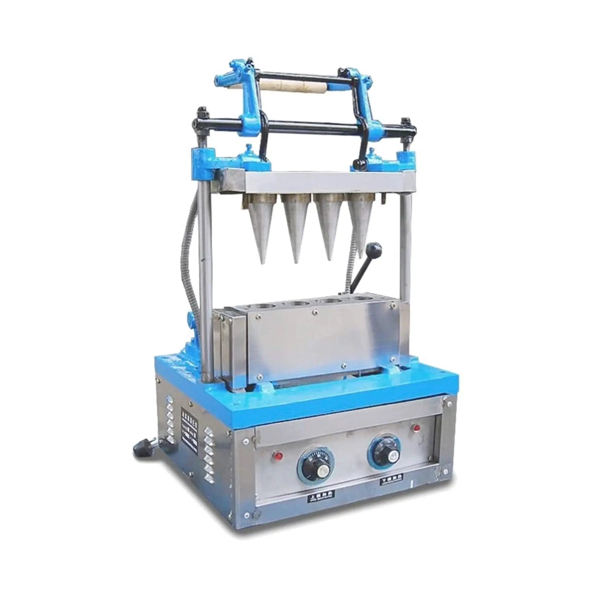 Heavy-Duty Commercial 4-Mold Ice Cream Cone Maker Machine (SAK74021) by SAKSBY WHOLESALE