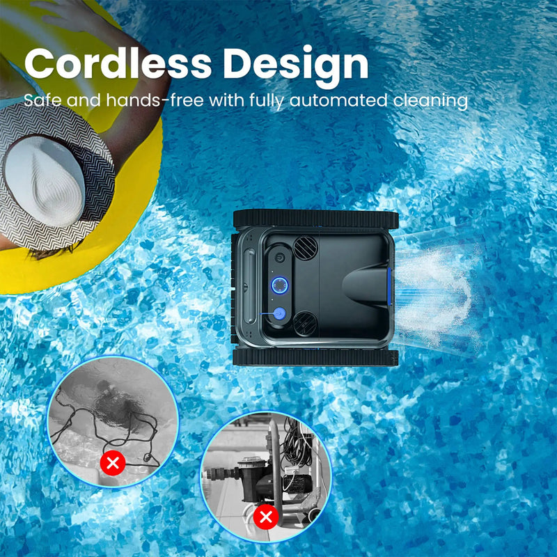 Heavy-Duty Cordless Wall Climbing Robotic Pool Vacuum Cleaner (SAK80239) by SAKSBY WHOLESALE