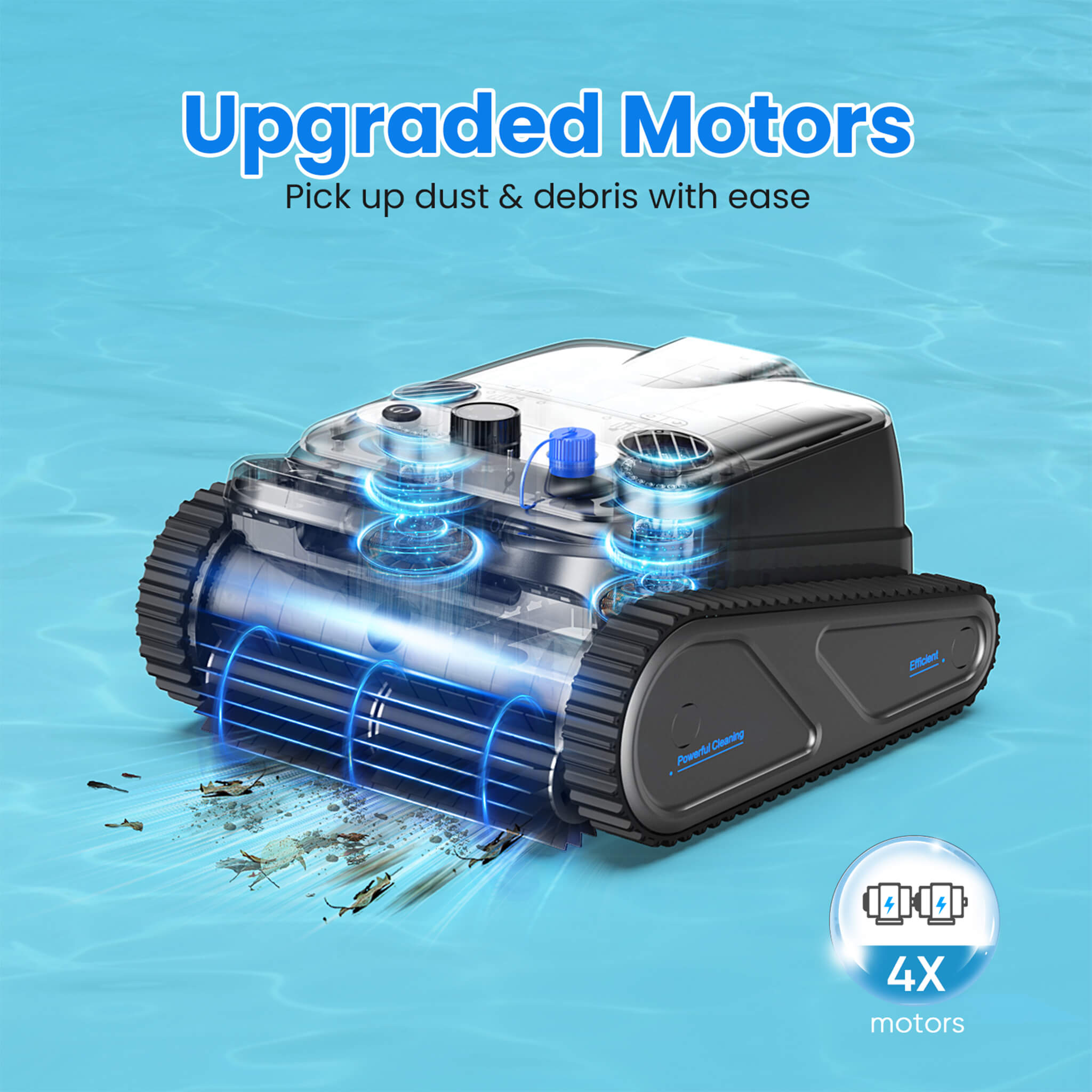 Heavy-Duty Cordless Wall Climbing Robotic Pool Vacuum Cleaner (SAK80239) by SAKSBY WHOLESALE