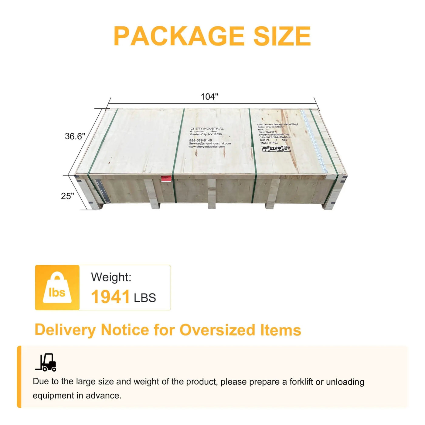 Heavy-Duty Double Garage Galvanized Steel Shed With Side Door (SAK84271) by SAKSBY WHOLESALE