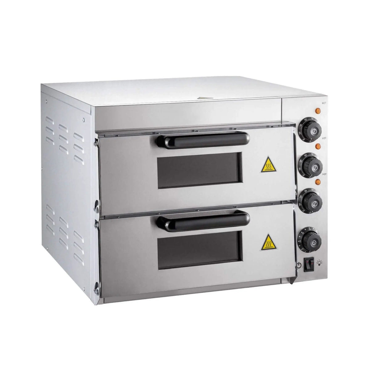 Heavy-Duty Electric 2000W Indoor Commercial Countertop Double Deck Pizza Oven (SAK36147) by SAKSBY WHOLESALE
