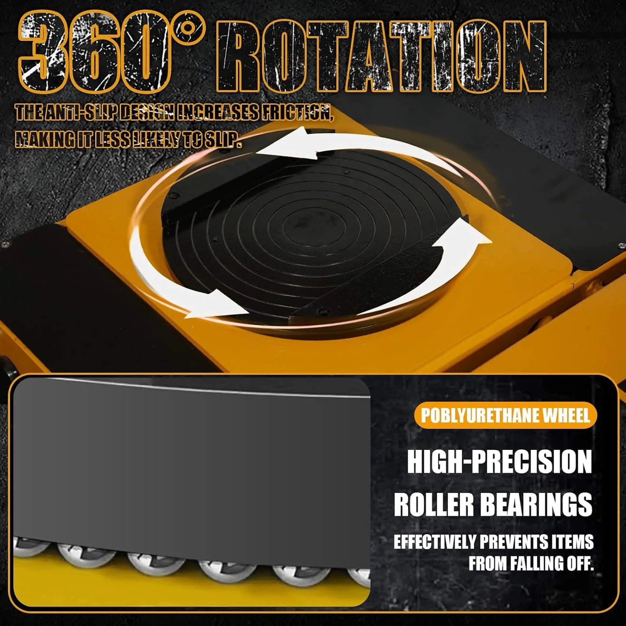 Heavy-Duty Electric Industrial 360-Degree Rotational Mover Skate Dolly (SAK52917) by SAKSBY WHOLESALE
