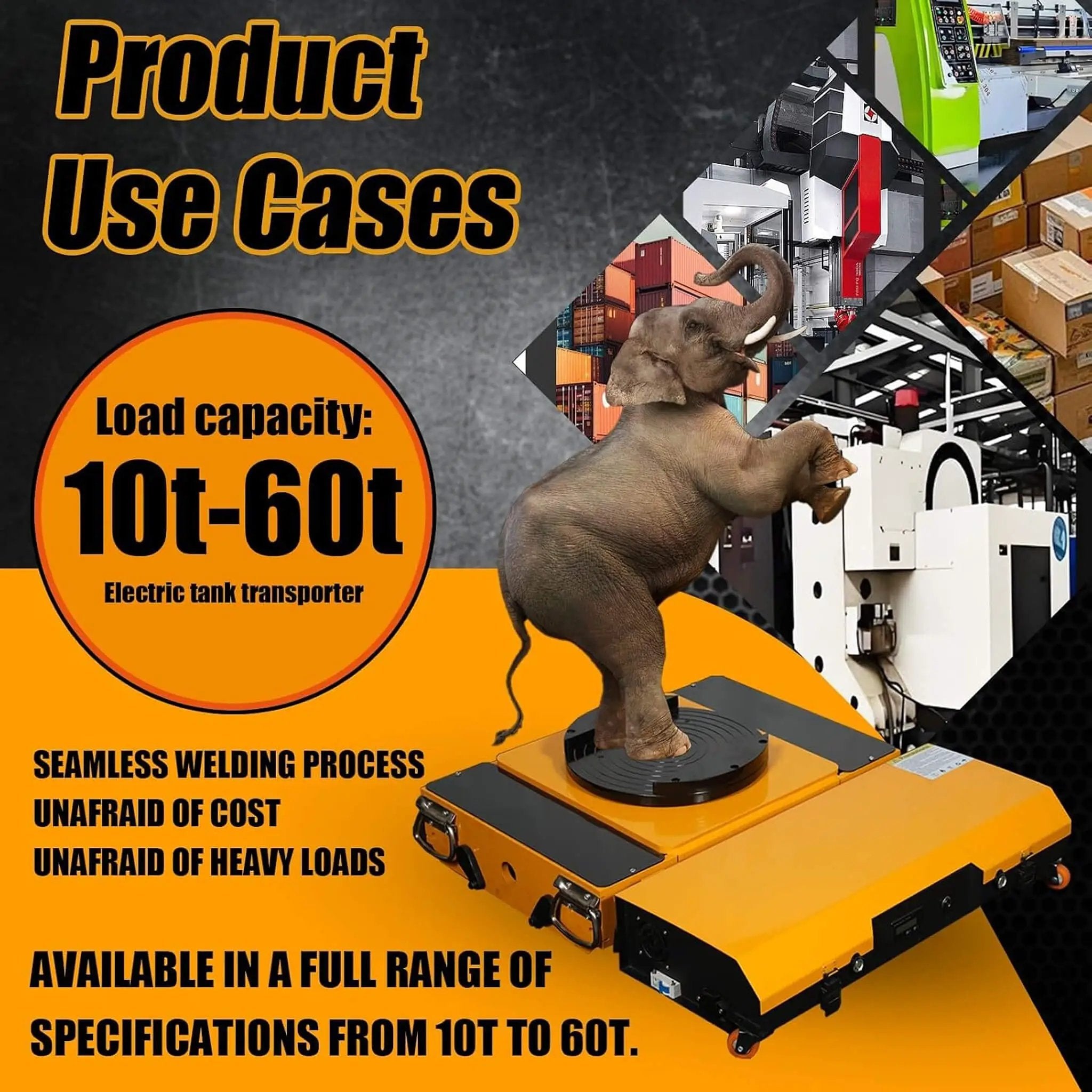 Heavy-Duty Electric Industrial 360-Degree Rotational Mover Skate Dolly (SAK52917) by SAKSBY WHOLESALE