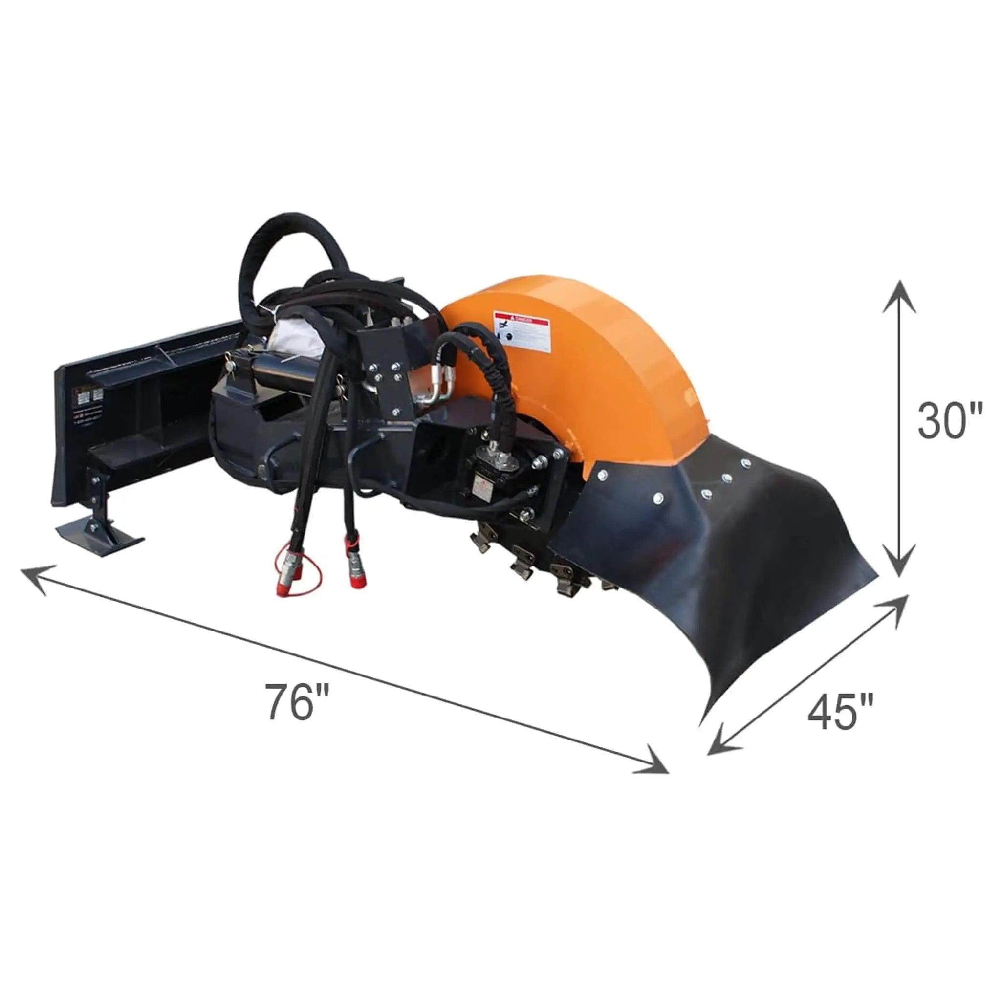 Heavy-Duty Hydraulic Skid Steer Stump Grinder Attachment With 24-Inch Wheel (SAK82954) by SAKSBY WHOLESALE