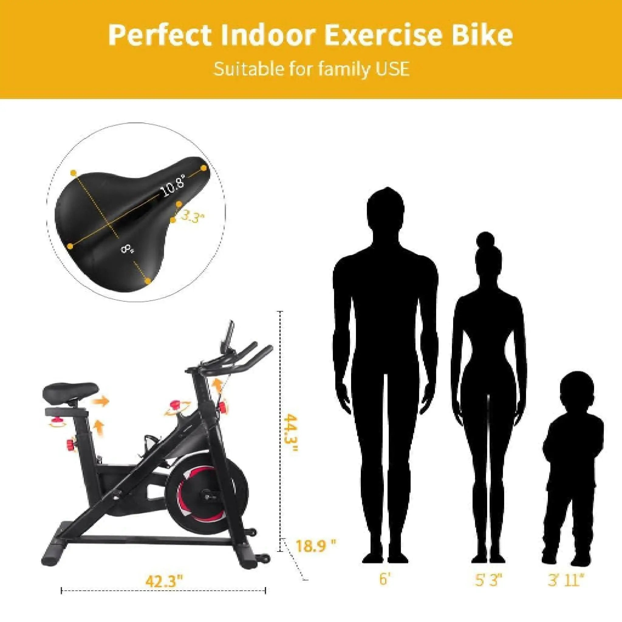 IFast Heavy-Duty Indoor Smart Stationary Fitness Cardio Training Spin Bike For Home Gyms (SAK65195) by SAKSBY WHOLESALE