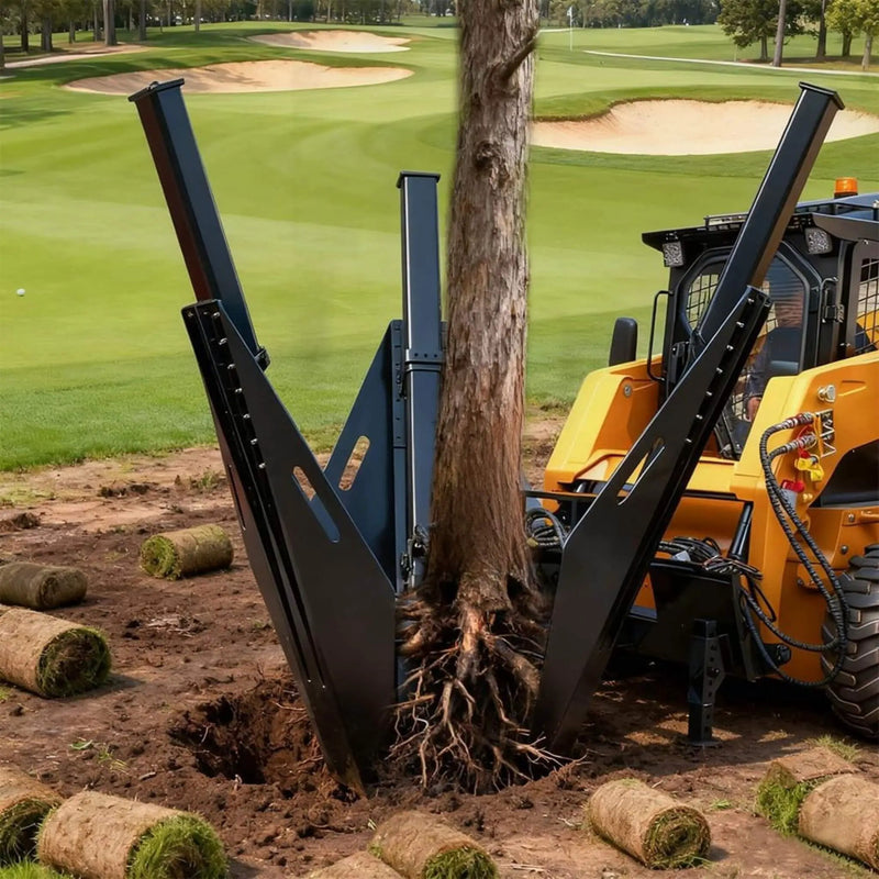 Heavy-Duty Industrial 3-Blade Tree Spade Transplanter Skid Steer Attachment (SAK50296) by SAKSBY WHOLESALE