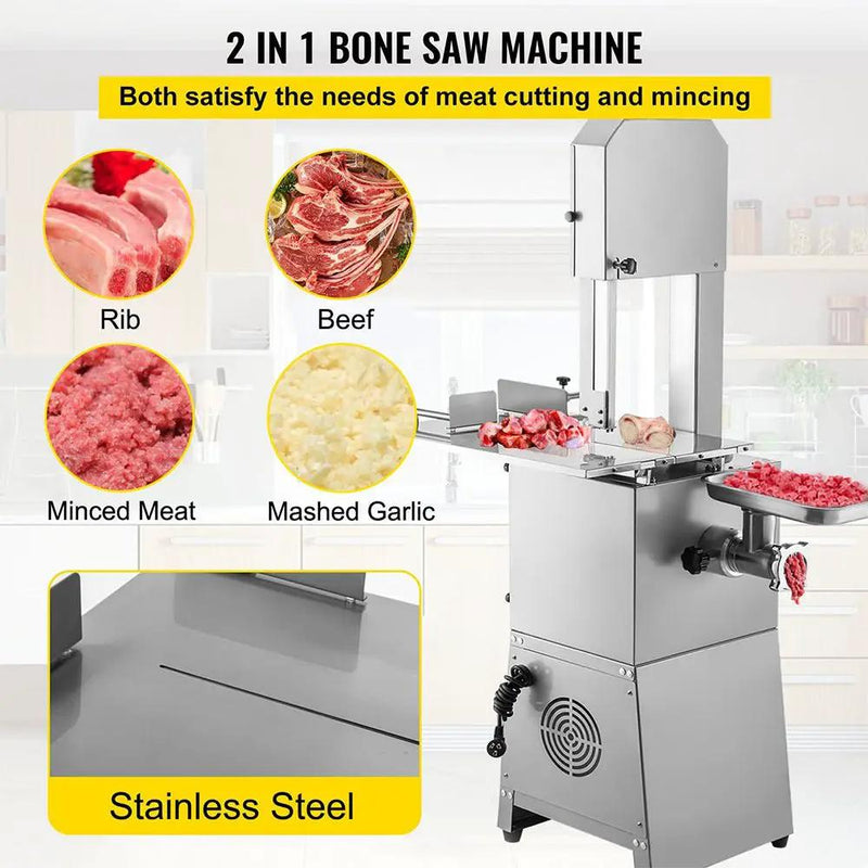 Heavy-Duty Industrial Electric Meat Bandsaw Bone Cutting Machine, 550W (SAK47410) by SAKSBY WHOLESALE