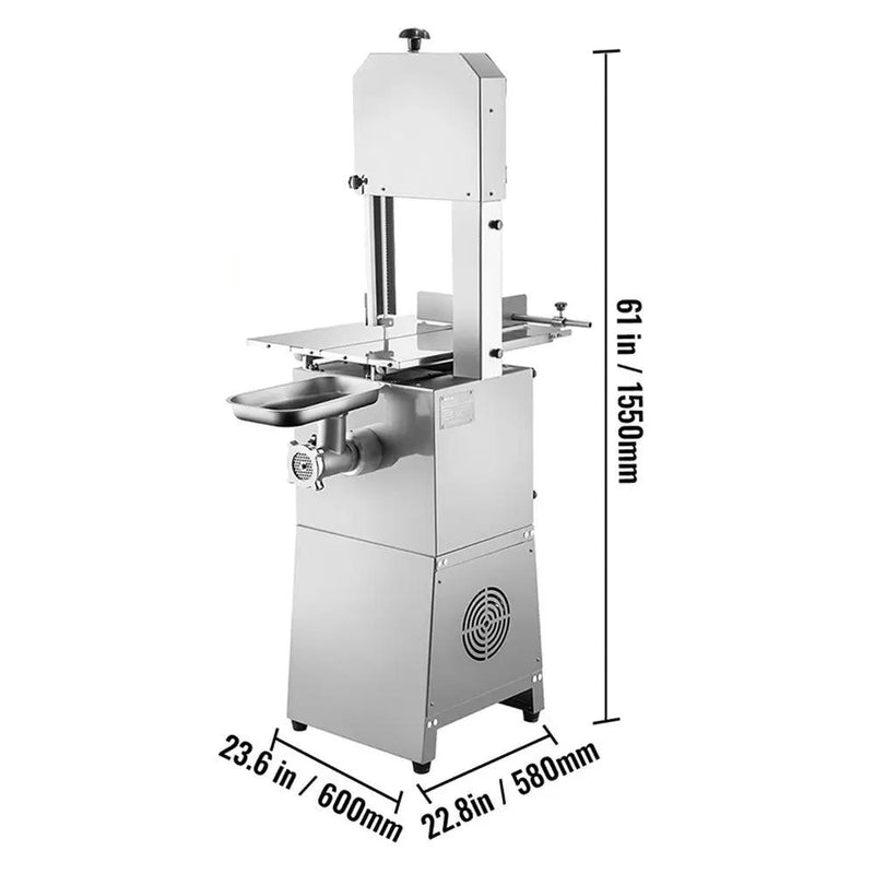 Heavy-Duty Industrial Electric Meat Bandsaw Bone Cutting Machine, 550W (SAK47410) by SAKSBY WHOLESALE