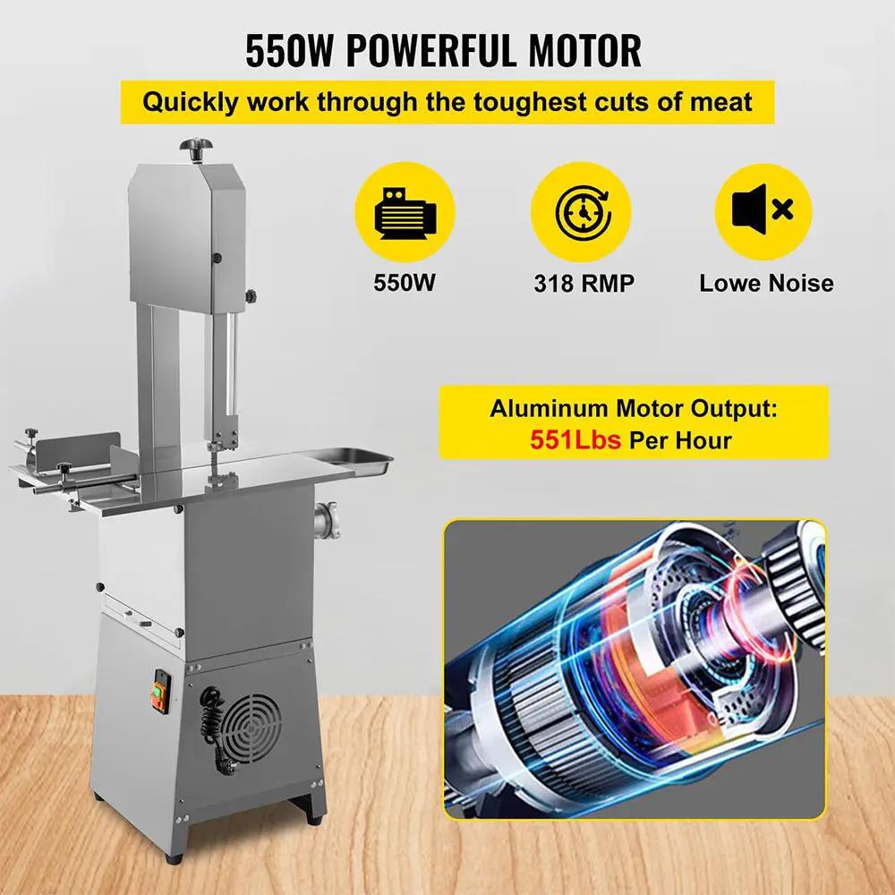 Heavy-Duty Industrial Electric Meat Bandsaw Bone Cutting Machine, 550W (SAK47410) by SAKSBY WHOLESALE
