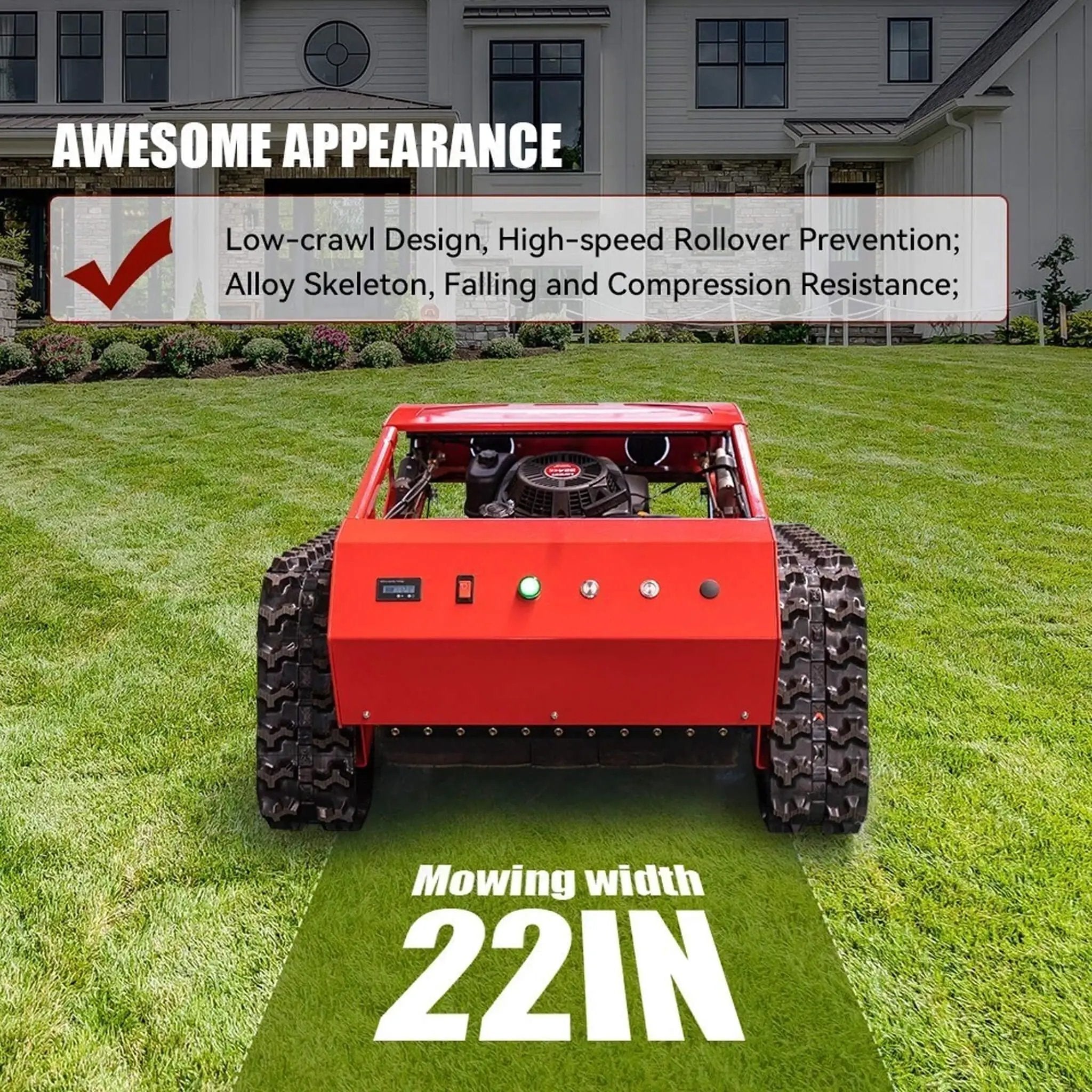 Heavy-Duty Industrial Remote-Controlled Lawn Mower With Adjustable Cutting Height (SAK71239) by SAKSBY WHOLESALE