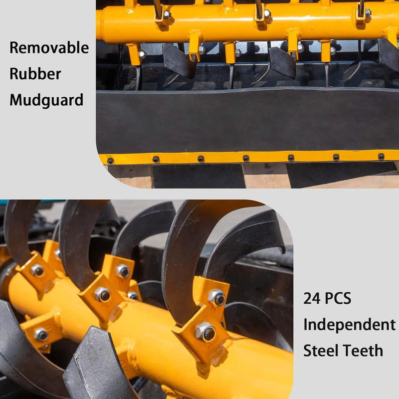 Heavy-Duty Mini Loader Rotary Tiller Skid Steer Attachment (SAK93265) by SAKSBY WHOLESALE