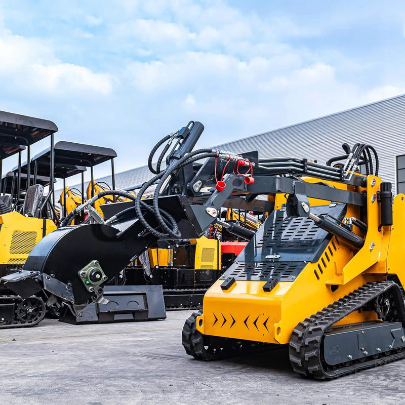 Heavy-Duty Mini Skid Steer Stump Grinder Attachment With Carbide Steel Teeth (SAK57481) by SAKSBY WHOLESALE