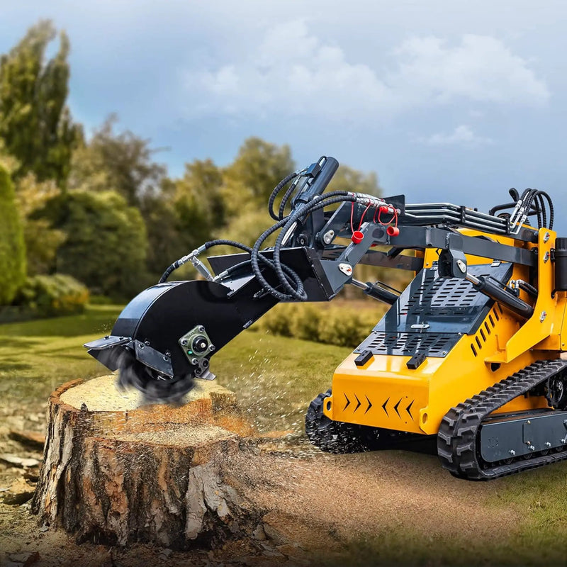 Heavy-Duty Mini Skid Steer Stump Grinder Attachment With Carbide Steel Teeth (SAK57481) by SAKSBY WHOLESALE
