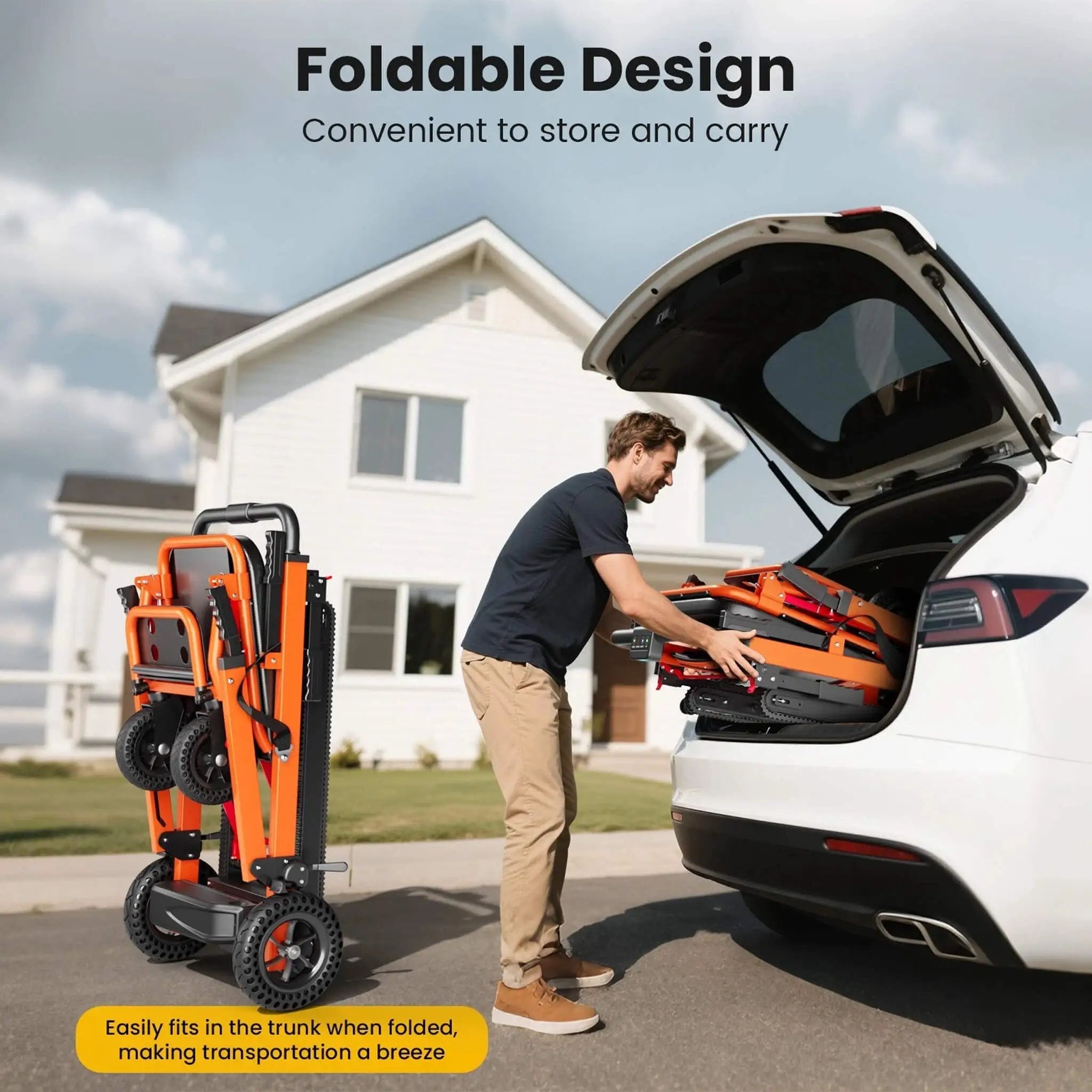 Motivo Heavy-Duty 440LBS Motorized Stair Climbing Wheelchair [FDA-Approved] (SAK47103) by SAKSBY WHOLESALE