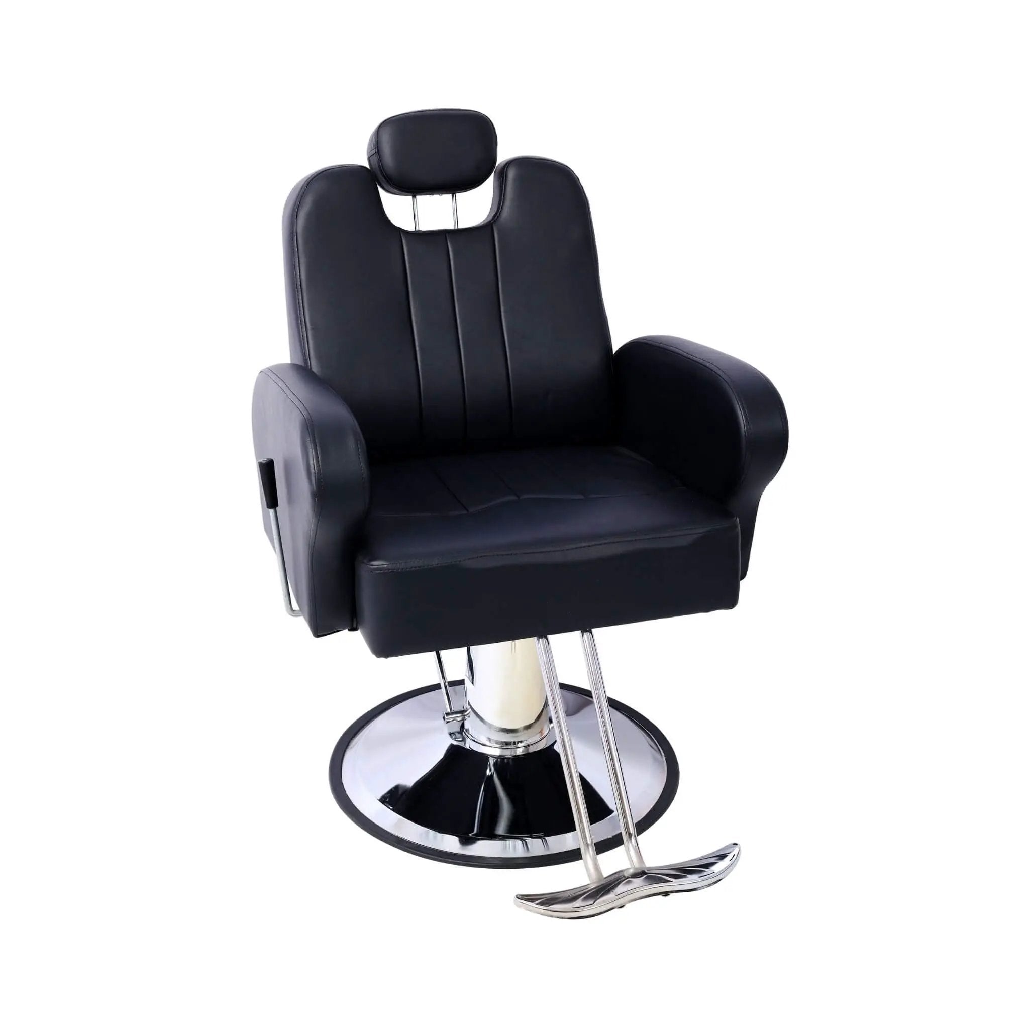 Heavy-Duty Multifunctional PU Leather Reclining Hydraulic Barber Chair W/ Chrome Steel Base (SAK35719) by SAKSBY WHOLESALE