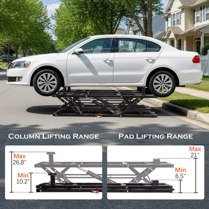Heavy-Duty Portable 7000 LBS Car Lift Jack With Locking Levels (SAK10574) by SAKSBY WHOLESALE