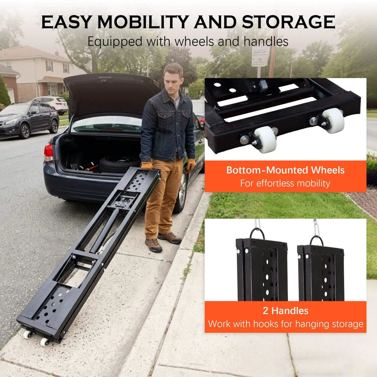 Heavy-Duty Portable 7000 LBS Car Lift Jack With Locking Levels (SAK10574) by SAKSBY WHOLESALE