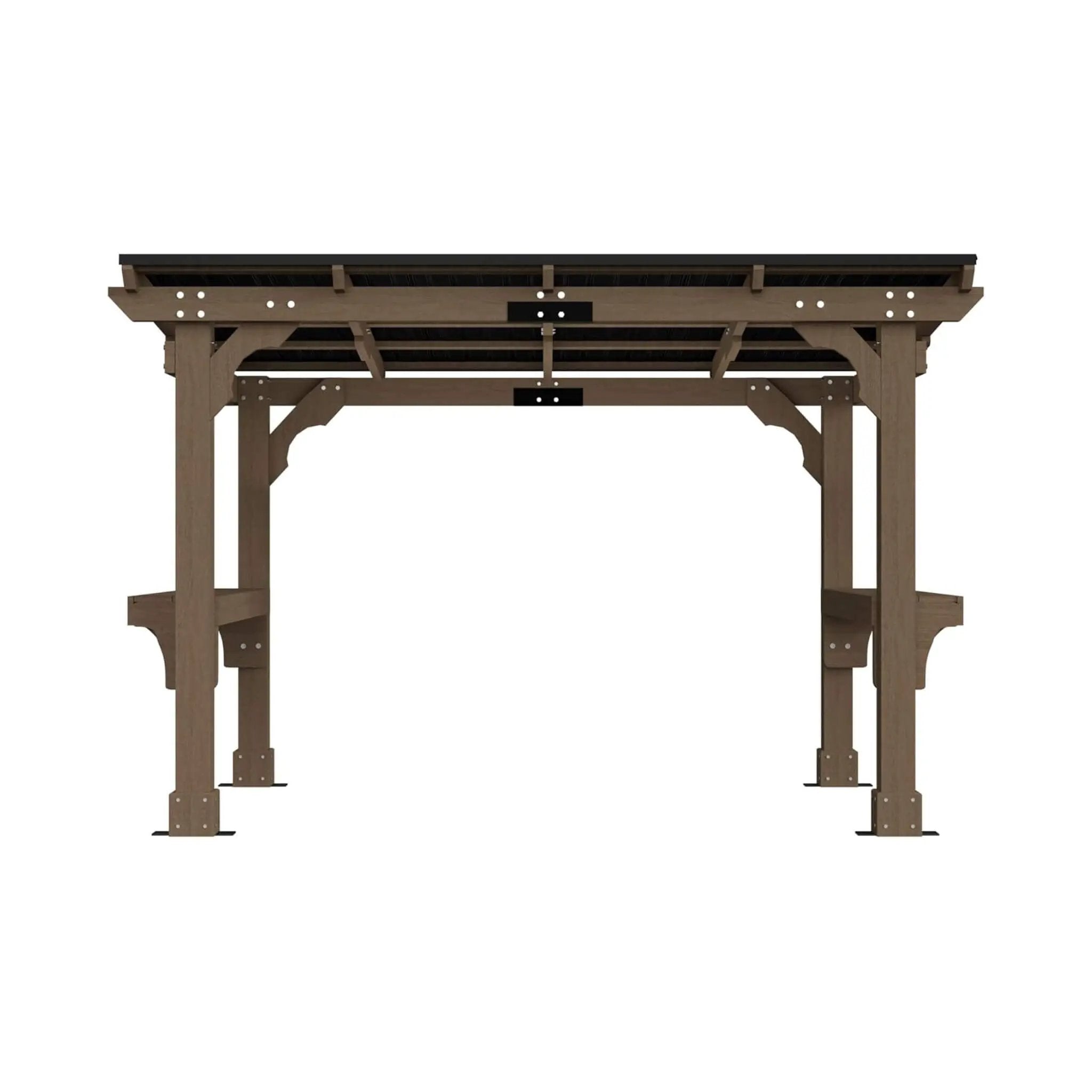 Alora Heavy-Duty Premium Wooden Grill Gazebo With Sloped Metal Roof (SAK61583) by SAKSBY WHOLESALE