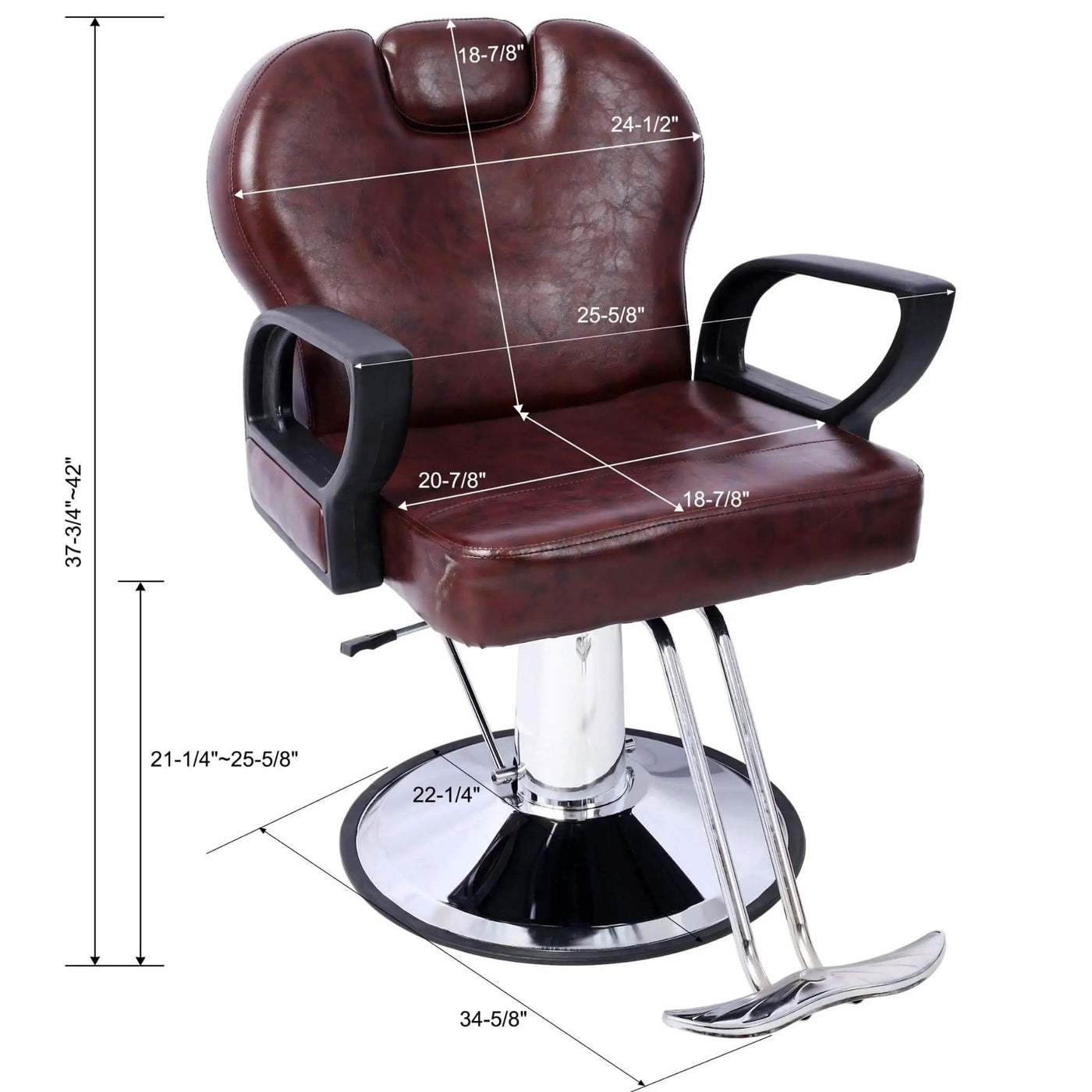 Heavy-Duty Professional Hydraulic Reclining Salon Chair With Barber Cape (SAK45170) by SAKSBY WHOLESALE