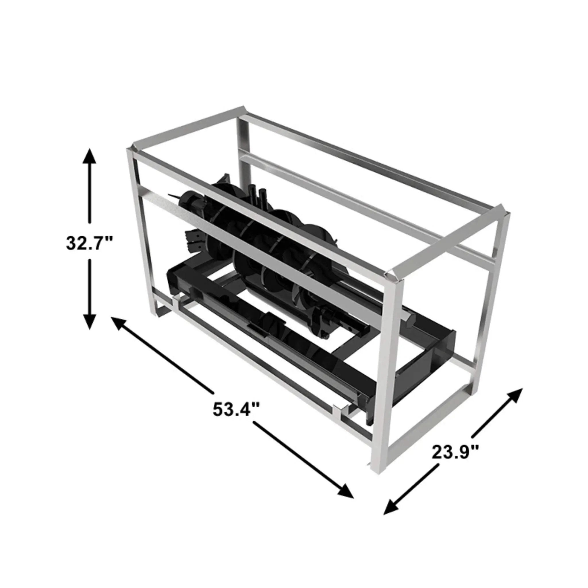Heavy-Duty Skid Steer Auger Drive Attachment With 12-Inch Post Hole Bit (SAK25169) by SAKSBY WHOLESALE