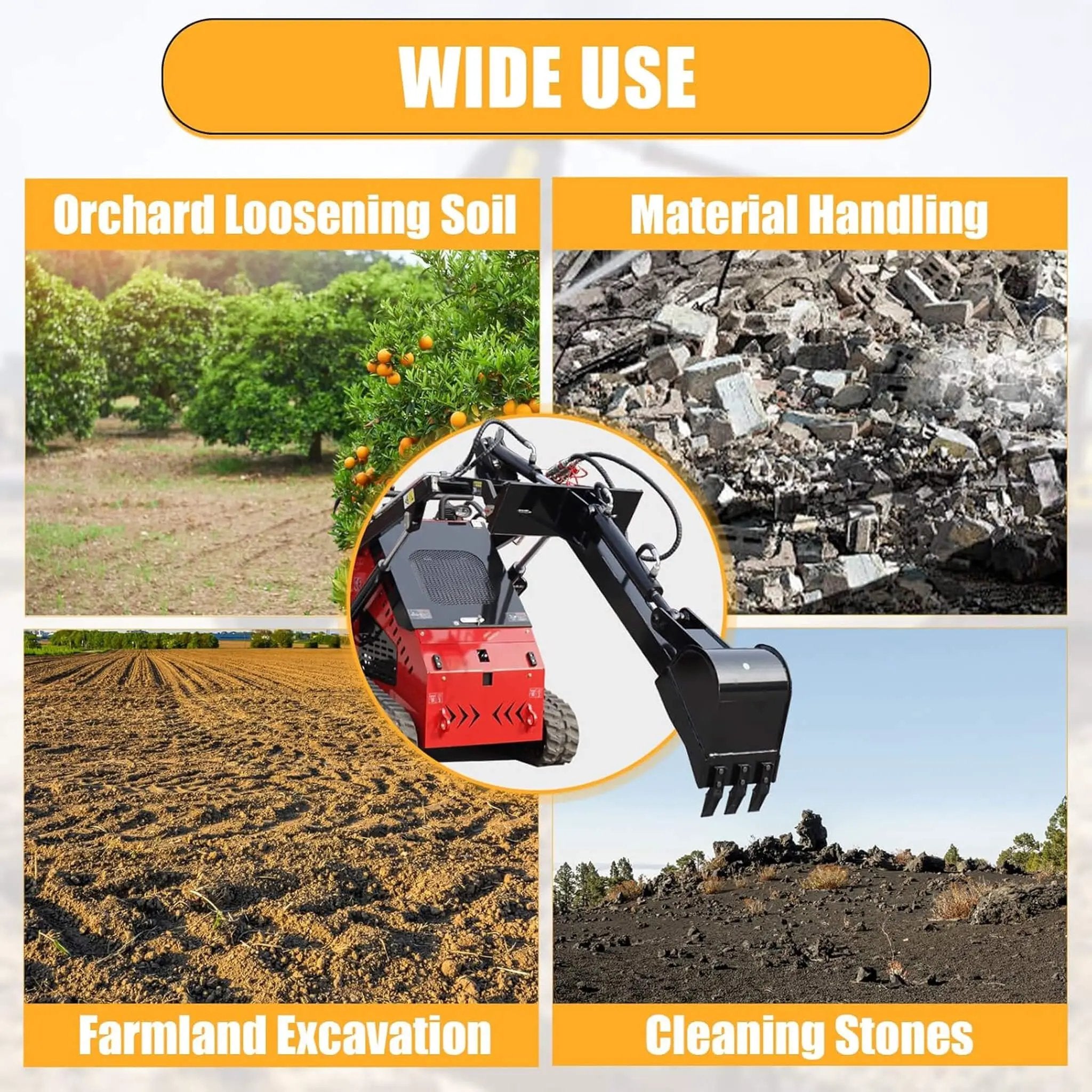 Heavy-Duty Skid Steer Fronthoe Attachment With 12-Inch Bucket (SAK95724) by SAKSBY WHOLESALE
