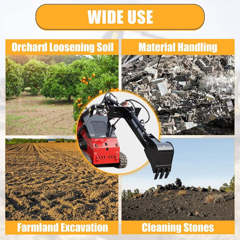 Heavy-Duty Skid Steer Fronthoe Attachment With 12-Inch Bucket (SAK95724) by SAKSBY WHOLESALE