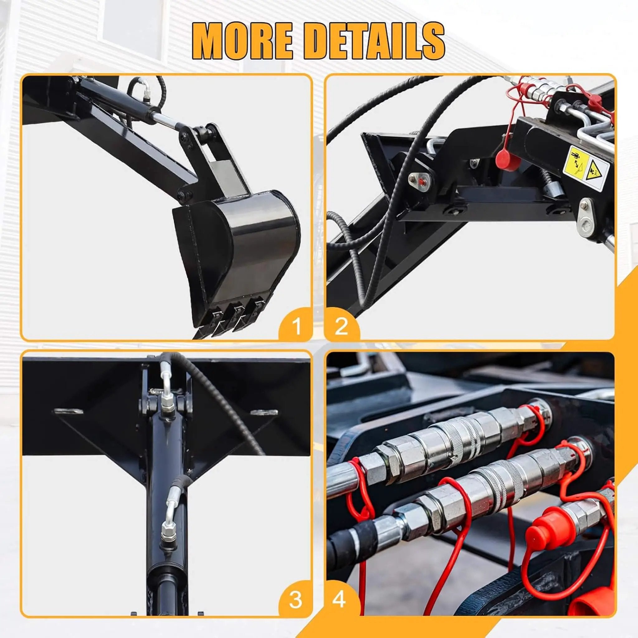 Heavy-Duty Skid Steer Fronthoe Attachment With 12-Inch Bucket (SAK95724) by SAKSBY WHOLESALE