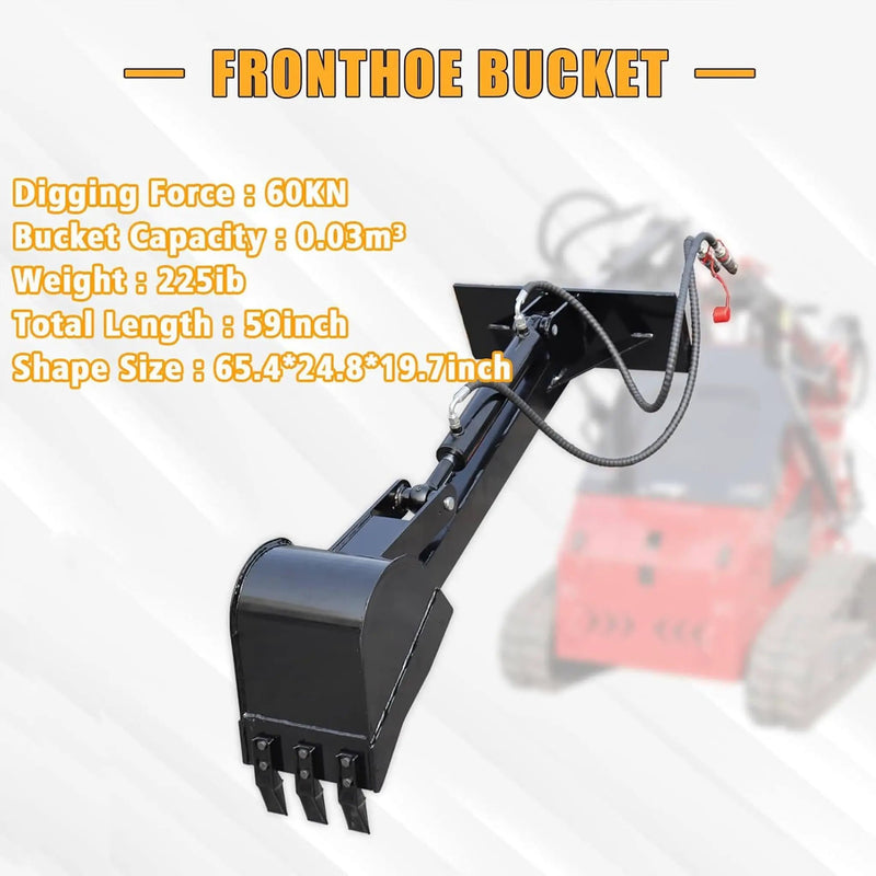 Heavy-Duty Skid Steer Fronthoe Attachment With 12-Inch Bucket (SAK95724) by SAKSBY WHOLESALE