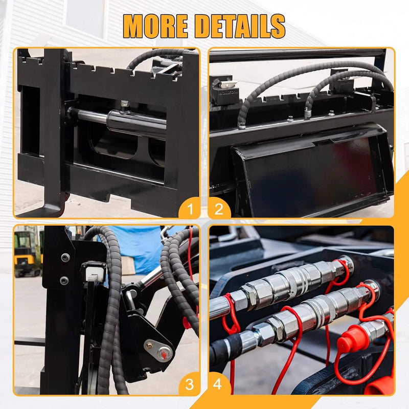 Heavy-Duty Skid Steer Pallet Fork Attachment With Lateral Shift (SAK29135) by SAKSBY WHOLESALE