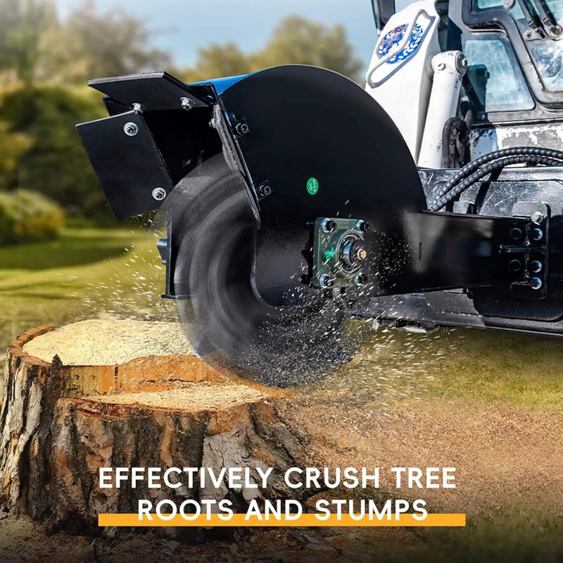Heavy-Duty Skid Steer Stump Grinder Attachment With High-Speed Cutting Wheel (SAK52096) by SAKSBY WHOLESALE
