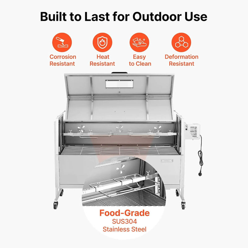 Heavy-Duty Spit Roaster Rotisserie BBQ Grill For Pig, Lamb And Chicken (SAK59286) by SAKSBY WHOLESALE