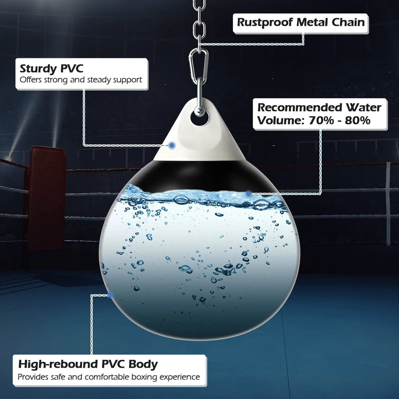 18 Inch 110 Pound Heavy Punching Water Aqua Bag with Adjustable Metal Chain by DirectDeals