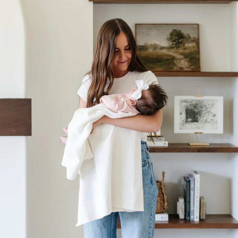 Heirloom Cotton Knit Receiving Blankets by HouseOfZazla