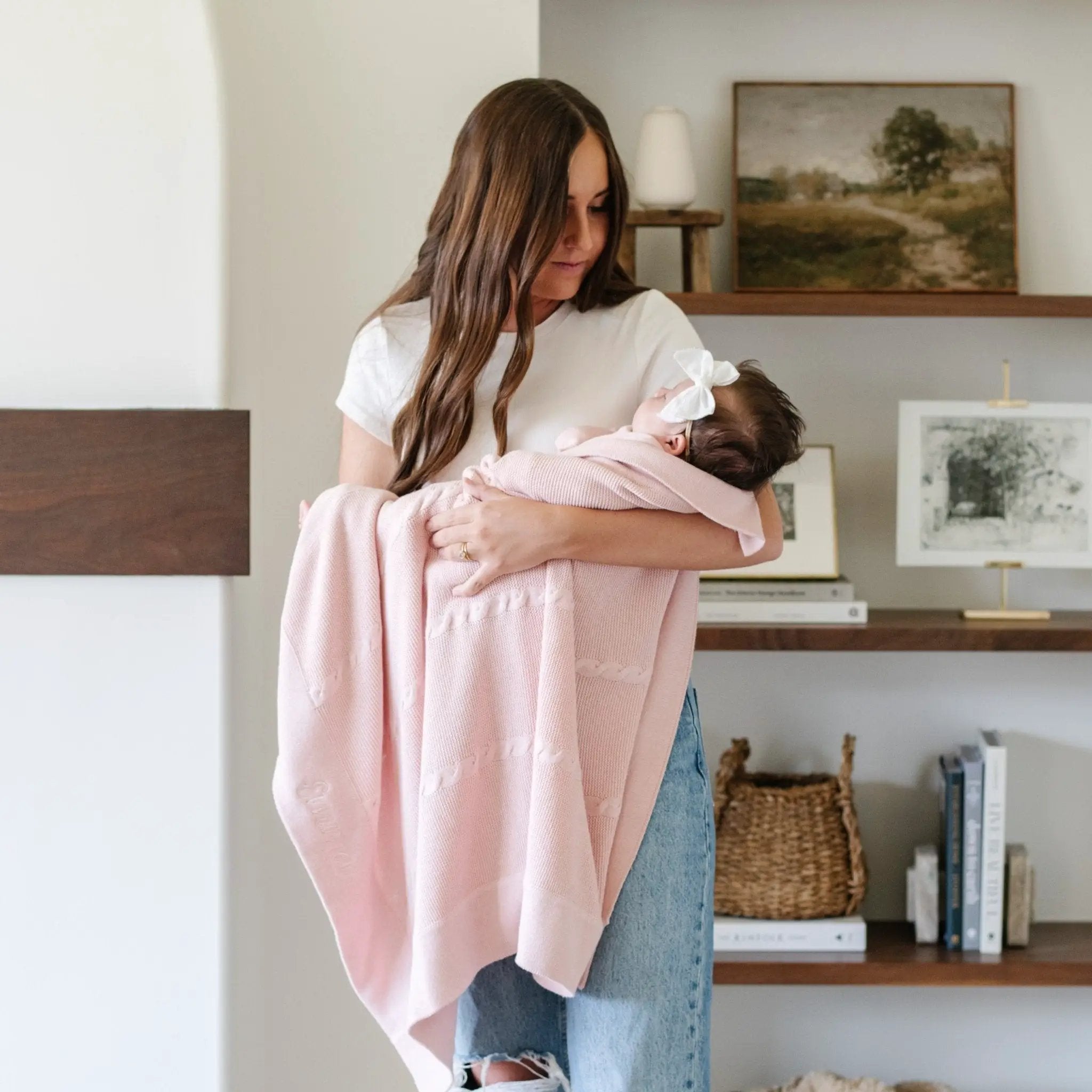 Heirloom Cotton Knit Receiving Blankets by HouseOfZazla