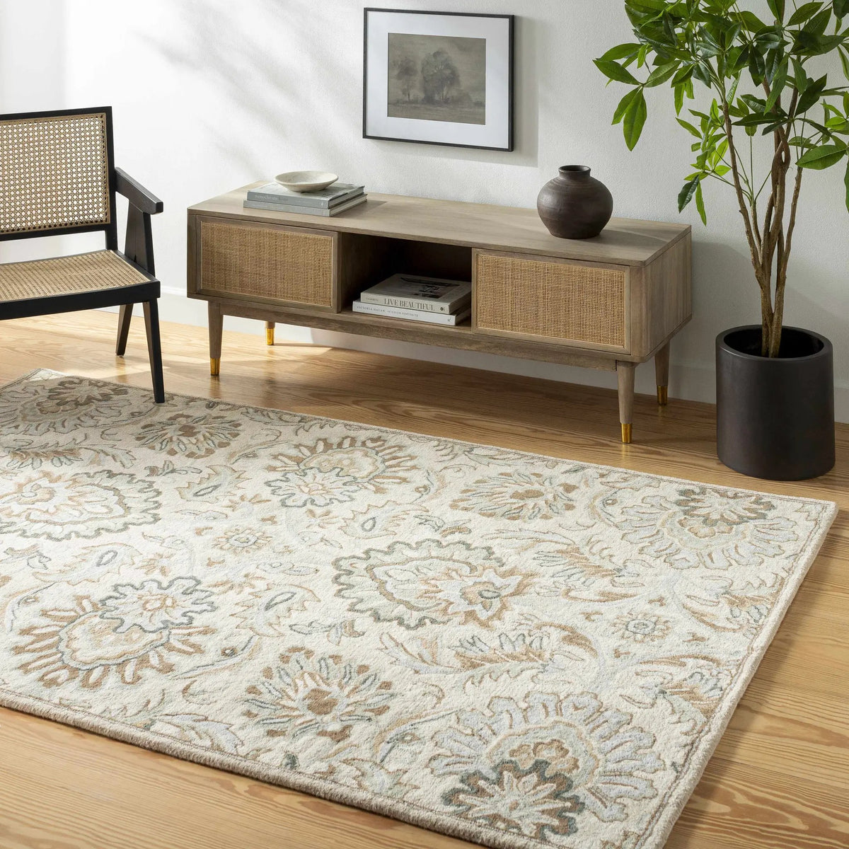 Helia Area Rug - Clearance, installed in a room