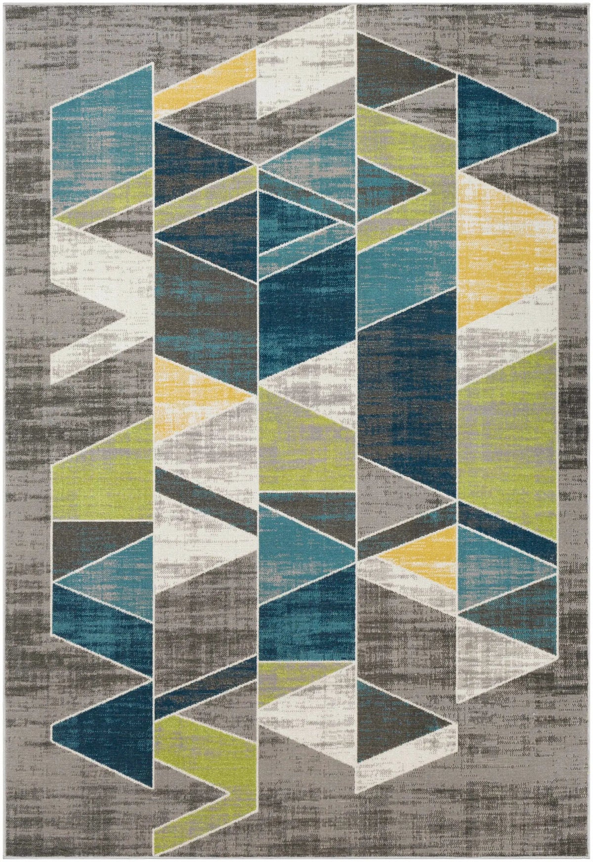 Hessel Green Triangles Area Rug - Clearance, photo 8 of 9