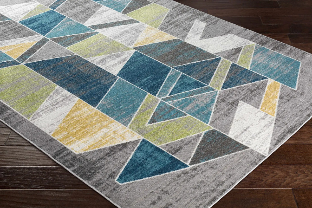 Hessel Green Triangles Area Rug - Clearance, photo 6 of 9