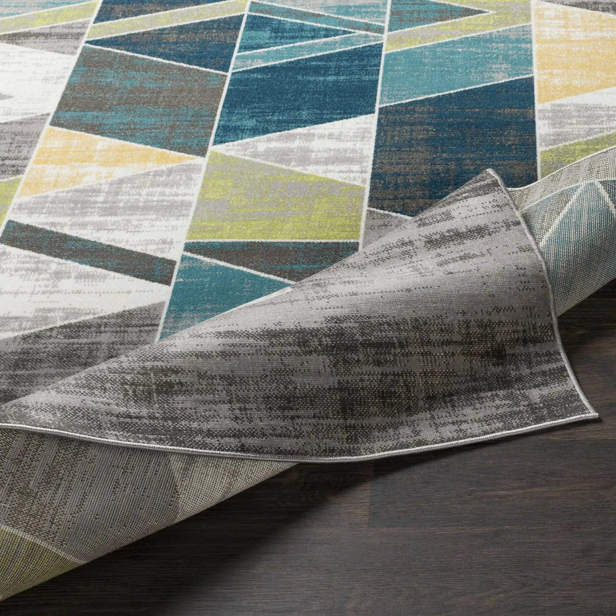 Hessel Green Triangles Area Rug - Clearance, photo 4 of 9