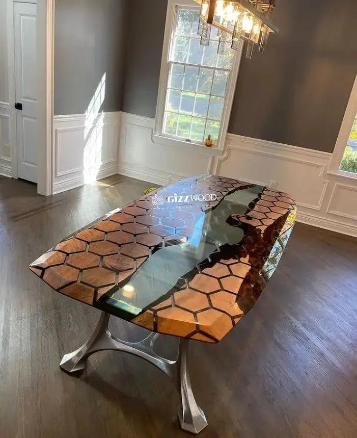 Hexagon Resin Dining Table, photo 13 of 13