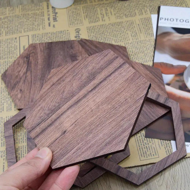Hexagon Wood Wall Decor Brown Honeycomb Panels for Your Modern Home by House Of Avana