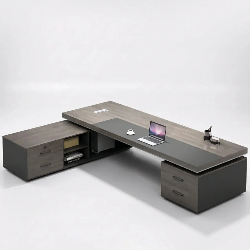 August · Modern Executive L-Shaped Desk by Arc Grove