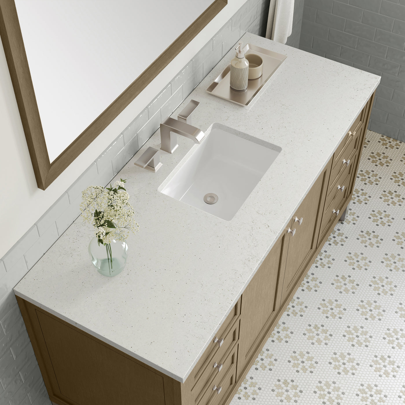 James Martin Chicago 60" Single Bathroom Vanity, Walnut Whisper, view 28