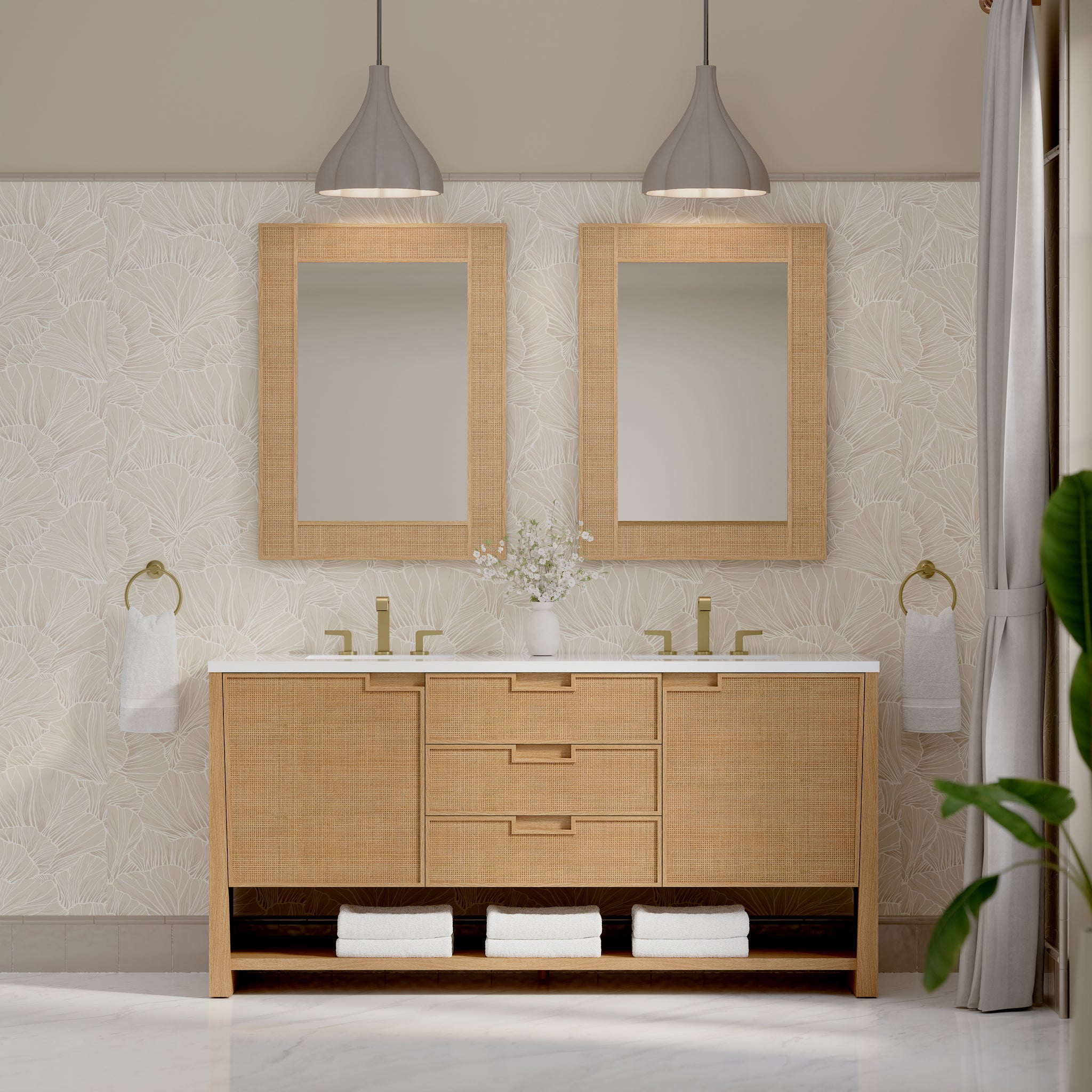 James Martin Solene 72" Double Bathroom Vanity, Seaside Oak, view 33