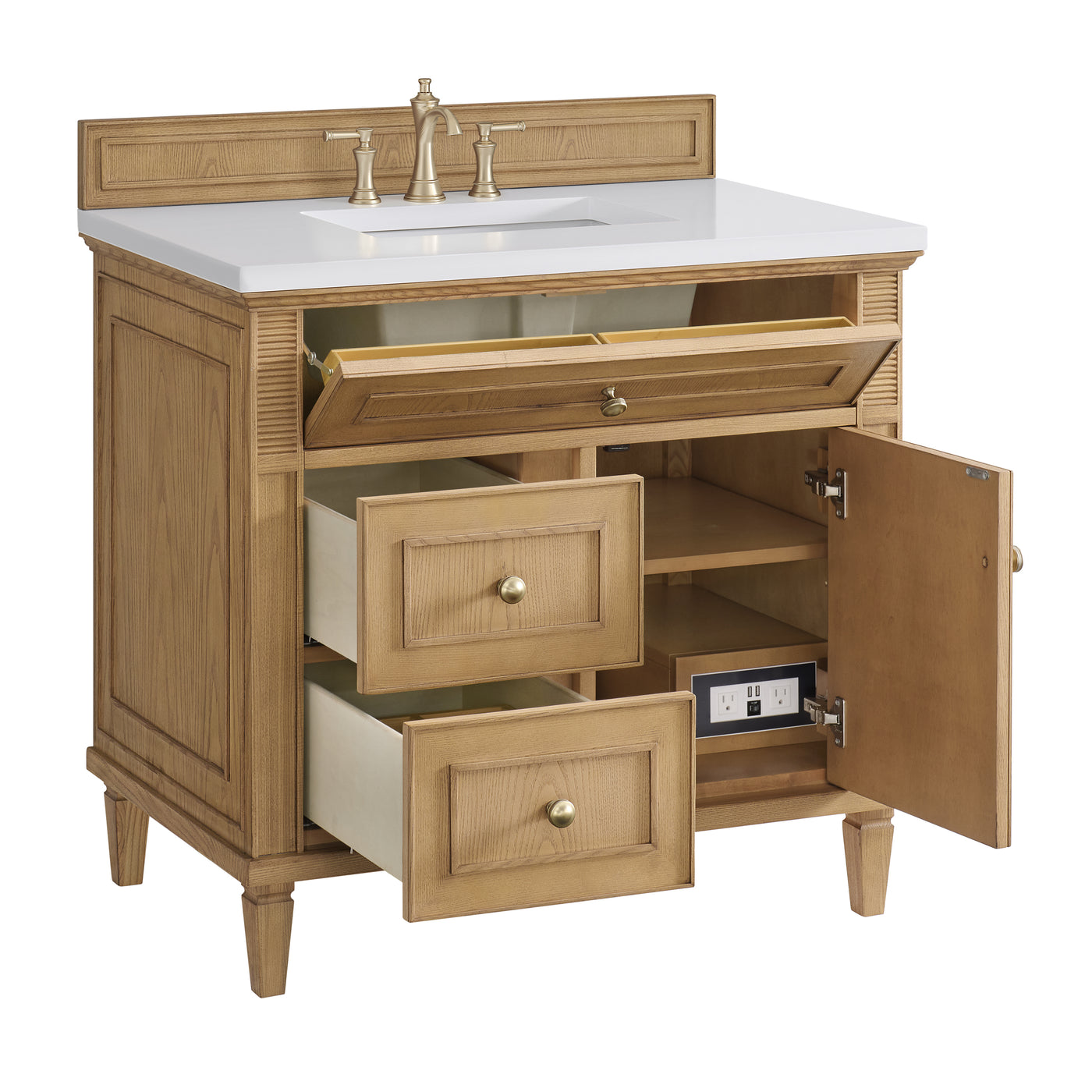 James Martin Lorelai 36" Single Bathroom Vanity, Light Natural Oak, view 37