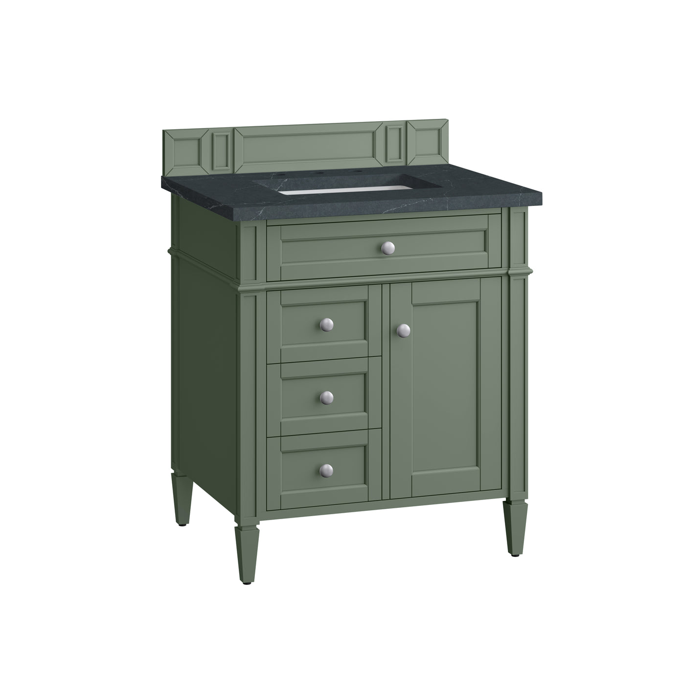 James Martin Brittany 30" Single Bathroom Vanity, Smokey Celadon, view 26