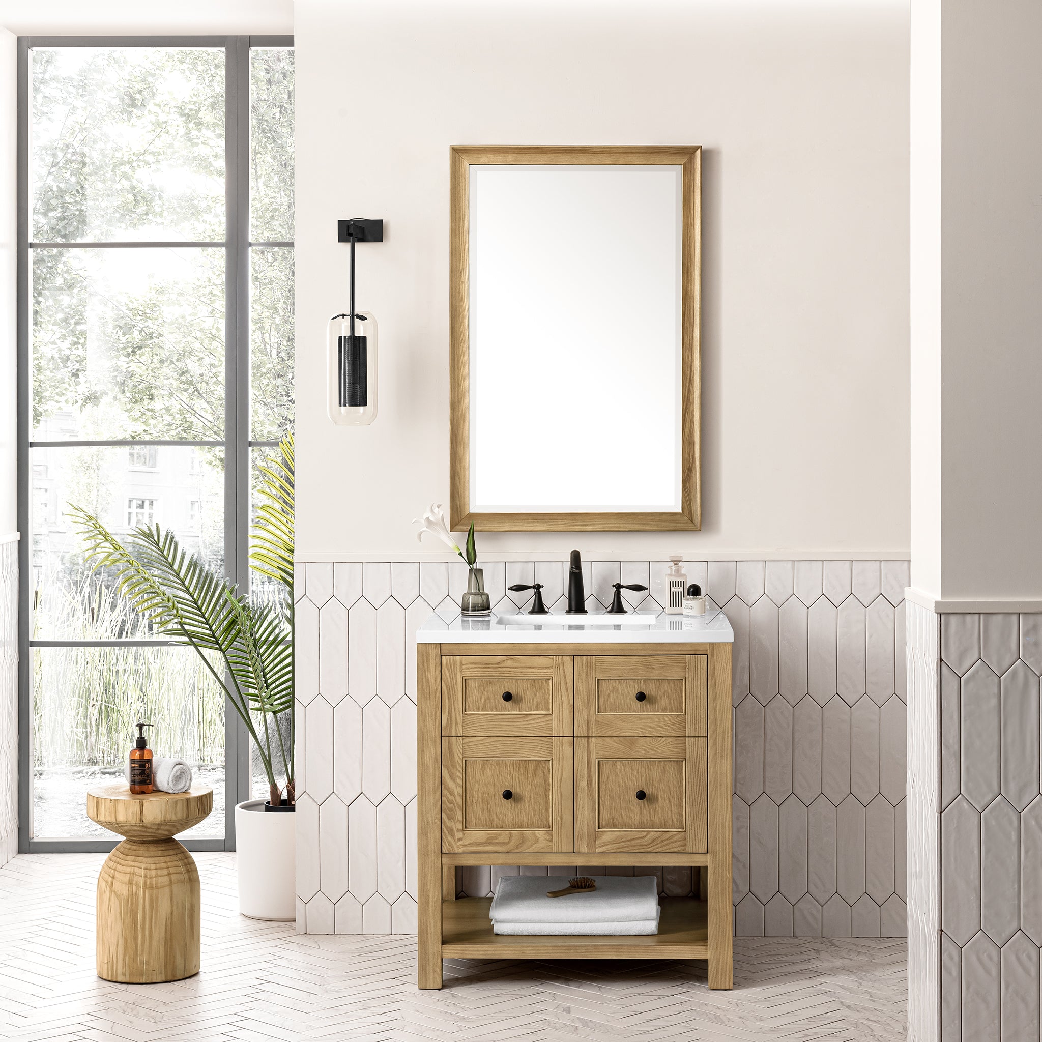 James Martin Breckenridge 30" Single Bathroom Vanity, Light Natural Oak, view 28